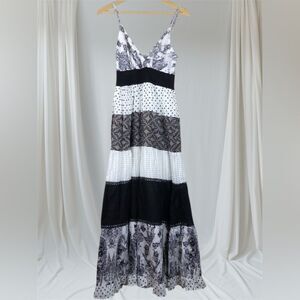 Chaudry KC‎ by Raga Mixed Print Tiered Maxi Dress NWT - Size M